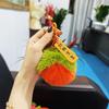 Imitação de Pele de Coelho Rex Coisas Boas Acontecem Chaveiro Pingente Bola de Pelúcia Decoração de Mochila Caqui Evento da Empresa Presente