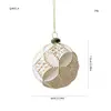 Nueva Bola de Plástico Blanca Dorada Bola de Navidad Colgante de Forma Especial Retro Lujo Accesible Bola Mate Copo de Nieve Regalo Colgante para Árbol de Navidad