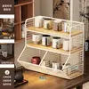 Estante de Almacenamiento con Portavasos para Escritorio, Estante en Capas para Snacks de Encimera, Portavasos, Mesa de Café, Mesa Auxiliar, Organizador de Almacenamiento de Gran Capacidad