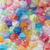 Cadena para teléfono móvil DIY con cuentas hechas a mano, accesorios, color transparente chapado AB, estrellas pentagonales, cuentas de corazón de amor, cuentas sueltas, accesorios