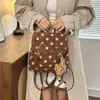 Mochila de ante estilo coreano para estudiante 2026, bolsa escolar ligera para mujer, gran capacidad, nuevo diseño de lunares para ir al trabajo y viajar