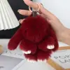 Adorno Colgante de Peluche Imitación Piel de Conejo Lindo Conejo Llavero para Coche Accesorio Colgante de Muñeco de Conejo de Orejas Caídas