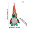 Muñeco de Jengibre Navideño Muñeco sin Rostro Adornos Sombrero de Lentejuelas Muñeco Rudolph Decoraciones para Ventana Navideñas