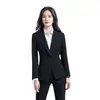 Traje de Raya Traje Formal para Hombre y Mujer Mismo Ropa de Negocios Traje de Manga Larga Traje de Tres Piezas Vestido de Trabajo de Gerente de Hotel Vestido de Verano