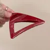 Pinza Acrílica Simple Coreana, Pinza para el Cabello Grande de Gama Alta y Exquisita para el Cabello de las Mujeres en la Parte Posterior de la Cabeza, Pinza para el Cabello Triangular con Corte