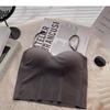 Chaleco tipo M de seda de hielo con transmisión en vivo, espalda de belleza fija de látex, pecho envolvente integrado, ropa interior exterior sexy y transpirable