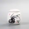 Miniatura Cerámica Pequeño Recipiente para Té Portátil Sellado Tarro de Almacenamiento para Polvo de Incienso y Ungüento, Caja de Empaque Vacía para Té Verde, Universal