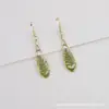 Aiwei Nuevo Producto Transfronterizo Colgante de Espécimen de Planta Pendientes de Gota de Agua de Resina Pendientes de Flores Secas Coloridos Joyería de Flores Reales