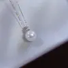 Accesorios de Plata S925 Colgante Versátil Circonita Incrustada en Dos Colores Amarillo y Blanco con 11-12 Perlas Accesorios Sin Perlas Sin Cadena