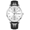 Reloj Suizo Nuevo para Hombre con Calendario Doble, Correa de Cuero, Movimiento de Cuarzo, Dropshipping en Transmisión en Vivo