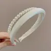 Llegada Nueva 2023 Blanca Invencible Perla Diadema Superior Craneal Alta para Mujer Verano Alta Calidad Lavado Facial Presión Cabello Diadema Accesorios para el Cabello