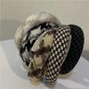 Faixa de cabelo de tweed grossa com esponja, de temperamento coreano, alta qualidade, para o inverno, combina com tudo, moda, personalidade, aumenta para mostrar o rosto pequeno