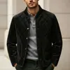 Comercio Exterior AliExpress Ropa de Pana de Algodón para Adultos Invierno con Felpa Gruesa Estilo Papá Patrón de Diamantes Chaqueta Abrigo Cálida Acolchada de Algodón