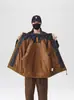 Chaqueta de Trabajo Color Block para Hombre Primavera y Otoño 2026 Holgada Casual Cuello Alto Tendencia Versátil Color Sólido Chaqueta de Béisbol para Hombre