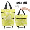 Carrito de compras plegable para supermercado con ruedas, carrito de comestibles portátil para uso doméstico, carrito de bolsa de compras pequeño de mano, plegable