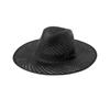 Sombrero Jazz de Paja de Papel de Ala Ancha Calado a Mano de Estilo Europeo y Americano, Moda Casual, Protector Solar para Playa al Aire Libre, Sombrero de Paja Rojo de Moda