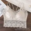 Satin Lace Francês Desejo Puro Camisola Sexy Almofada de Látex Copo Fixo Roupa Externa Roupa Íntima Costas Bonitas Top Atacado