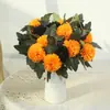 Ramos de crisantemos artificiales negros y naranjas para Halloween transfronterizos, decoraciones de mesa para el hogar del Día de Muertos, decoración de escenas de fiesta, flores artificiales