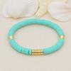 Europa y Estados Unidos pulsera transfronteriza de acero inoxidable chapada en oro espaciador moda personalidad estilo bohemio arcilla polimérica 6 mm al por mayor