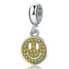 Verano Nuevo Dibujo Animado Creativo Pulsera Cuerda de Mano Colgante Cara Sonriente Joyería DIY Pulsera de Cuerda de Cuero Colgante Cadena para Teléfono Móvil Colgante