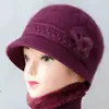 Conjunto de Gorro y Bufanda de Lana Otoño e Invierno para Adultos Mayores Elegante y Versátil Forro Polar Cálido Terciopelo de Ardilla Gorro de Punto para Mujer