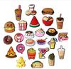 Tema de sorvete sapatos de jardim de borracha macia fivela decorativa acessórios diy decoração transfronteiriça atacado buraco de comida dos desenhos animados