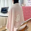 Serie Fresca de Invierno Estilo Ins Manta de Terciopelo de Leche Cachemira Manta con Cremallera Multifuncional Funda de Colcha Ropa de Cama para el Hogar