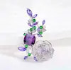 Broche Camélia Retrô, Broche Exquisito e Fashionável de Cristal Sintético Feminino de Alta Qualidade, Pino com Design de Luxo Leve, Acessório para Terno