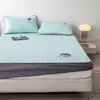 Categoría a Grado Materno e Infantil Set de Tres Piezas de Colchoneta de Látex de Seda de Hielo Verano Sábana Ajustable Dormitorio Estudiante Colchoneta Acondicionada Transpirable