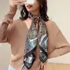 Estilo Nuevo Primavera 2026 Bufanda Cuadrada Grande de 90 para Mujer, Elegante Estilo Coreano de Sarga de Seda Bufanda de Seda con Estampado de Moda Bufanda Decorativa para el Cuello