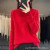 Suéter Básico de Gola Alta para Mulheres, Outono e Inverno Aconchegante Engrossado Slim Fit Tricô 100% Lã