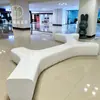 Taburete de plástico reforzado con fibra de vidrio rama de árbol creativa hermosa combinación de letras Chen costura asiento centro comercial área de asientos al aire libre en el parque asiento