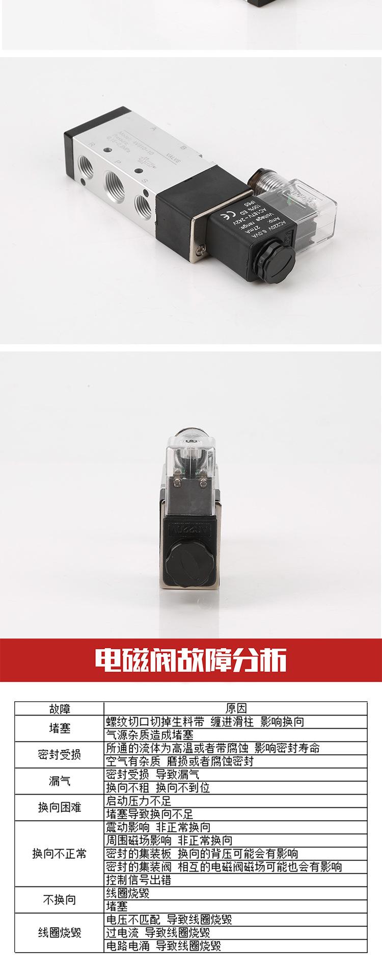 电磁阀4V110-06-、4V210-08、4V310-10