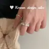 Versión Coreana Dongdaemun 2025 Otoño e Invierno Nuevo Estilo S925 Plata de Ley Versátil Corazón Hueco Ensamblado Anillo Estilo Ins de Alta Gama
