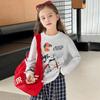 Camiseta para Niñas Elefantito Tutú 2026 Primavera Nueva Dulce Tendencia Infantil Graffiti Dálmata Casual Manga Larga Estilo Padre-Hijo