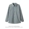 Camisa Retro Japonesa de Manga Larga para Hombre, Nuevo Estilo Primavera y Otoño, Fresca a Rayas Moderna Versátil Holgada Casual Chaqueta Top