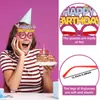 Gafas de Cumpleaños Estilo Ins para Niños Velas Velas para Pastel Accesorios para Fotos Decoración de Fiesta de Cumpleaños Gafas con Marco de Letras de Dibujos Animados