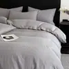 Juego de Ropa de Cama Jacquard de Algodón Grueso, Simple y Lujoso, 100% Algodón, Juego de Cuatro Piezas para Todas las Estaciones, Ropa de Cama Nantong