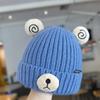 Gorro de bebé otoño e invierno cálido gorro de lana bebé lindo oso niños y niñas suéter casual gorro de punto invierno