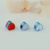 Conjunto de acessórios para joias DIY Anel de aço inoxidável Plug para orelha de coração duplo Brinco com logotipo gravado Plug de orelha Galvanoplastia a vácuo Anti-queda Força de Orelha