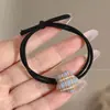 Prendedor de cabelo preto para rabo de cavalo alto para mulheres, altamente elástico e durável, não puxa nem deixa marcas no cabelo, faixa de cabelo, acessório de cabelo elástico