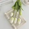 Bouquet Artificial de Tulipa com Toque de Mão de PE Mais Vendido no Exterior Ornamentos de Flores Artificiais para Sala de Estar Mesa de Jantar Arranjos Florais Decorativos