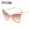 Gafas de sol personalizadas para mujer con forma de ojo de gato, estilo europeo y americano, gafas de sol decorativas en forma de T, gafas de sol transfronterizas 2001