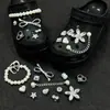 Estampado de leopardo retro ins Crocs accesorios DIY estilo desierto flores para zapatos hebilla de zapato de mujer decoración flor de rosa linda desmontable