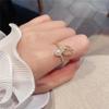 Set de Cobre 2022 Anillo de Dedo de Personalidad Simple Anillo Abierto de Flor de Tulipán Tendencia de Moda Combinable Anillo Chapado en Oro Real