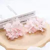 Flor Simulada Borda Queimada Cabeça de Hortênsia Acessórios Feitos à Mão DIY Decoração de Casa Acessórios para Headwear de Casamento Combinação Hanfu