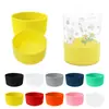 Juego de taza térmica de silicona con base antideslizante, resistente a altas temperaturas, juego de taza espacial con diámetro de 7,5 cm a 9 cm, juego de taza de agua de silicona