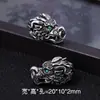Xizang Prata Duas Cores Três Vias Pulseira Contas Espaçadoras Duas Cores Três Vias Peça Única Cabaça Contas de Buda Pulseira Vajra Maço Pingente Acessórios
