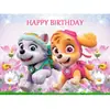 Tela de Fondo para Cumpleaños de Patrulla Canina Transfronteriza Suministros de Decoración para Fiesta Festiva Props para Montaje de Escena Patrulla Canina