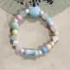 Pulseira Fofa Hello Kitty Estilo Livro Vermelho Pequeno para Mulheres, Animais de Desenho Fofos e Frescos, Pulseira de Cerâmica Jingdezhen